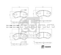FEBI BILSTEIN 180899 Kit de plaquettes de frein, frein à disque pour CITROËN,FIA