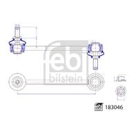 FEBI BILSTEIN 183046 Entretoise/tige, stabilisateur pour DS,PEUGEOT