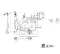 FEBI BILSTEIN 183593 Bras de liaison, suspension de roue pour HYUNDAI,KIA
