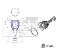 FEBI BILSTEIN 183628 Rotule de suspension pour HYUNDAI