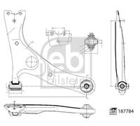 FEBI BILSTEIN 187784 Bras de liaison, suspension de roue pour TOYOTA