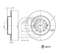 FEBI BILSTEIN 188761 Disque de frein pour MG,MG (SAIC)