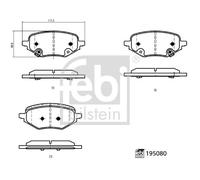FEBI BILSTEIN 195080 Kit de plaquettes de frein, frein à disque pour MG,MG (SAIC