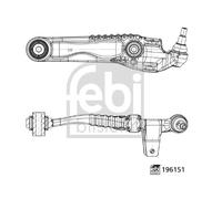 FEBI BILSTEIN 196151 Bras de liaison, suspension de roue pour JAGUAR,LAND ROVER