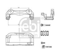 FEBI BILSTEIN 199188 Support, étrier de frein pour LAND ROVER
