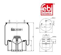 Febi Bilstein 20381 Sac De Suspension Avec Piston En Acier Pour Essieux Bergers