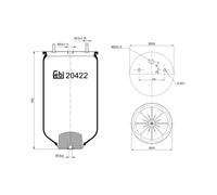 FEBI BILSTEIN 20422 Soufflet à air, suspension pneumatique