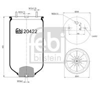 FEBI BILSTEIN 20422 Soufflet de suspension, suspension pneumatique