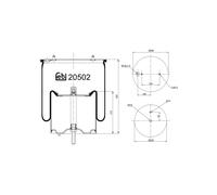 FEBI BILSTEIN 20502 Soufflet à air, suspension pneumatique