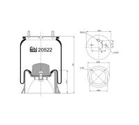 FEBI BILSTEIN 20522 Soufflet à air, suspension pneumatique