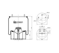 FEBI BILSTEIN 20681 Soufflet à air, suspension pneumatique
