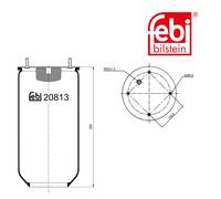 Febi Bilstein 20813 Sac De Suspension Sans Piston Pour Ror, Essieux Sauer, Iveco