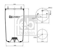 1x Soufflet de suspension, suspension pneumatique FEBI BILSTEIN 20881