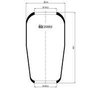 FEBI BILSTEIN 20882 Soufflet à air, suspension pneumatique