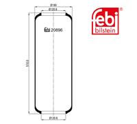 Febi Bilstein 20896 Sac De Suspension Sans Piston Pour Scania