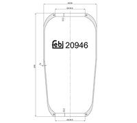 Febi bilstein 20946 Soufflet à air, suspension pneumatique