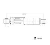 FEBI BILSTEIN 2x Amortisseur Amortisseur télescopique Pression de gaz Essieu arrière droit Essieu arrière gauche Kit amortisseur pour RENAULT Kangoo I Express (FC, FC0/1) Kangoo I (KC, KC0/1) 194194