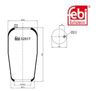 Febi Bilstein 32817 Sac De Suspension Sans Piston Pour Mercedes Benz