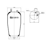 1x Soufflet de suspension, suspension pneumatique FEBI BILSTEIN 32819
