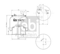 FEBI BILSTEIN 35672 Soufflet de suspension, suspension pneumatique pour SCANIA