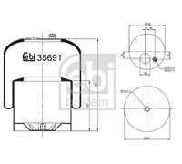 FEBI BILSTEIN 35691 Soufflet de suspension, suspension pneumatique pour MERCEDES