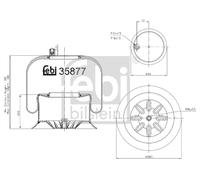 FEBI BILSTEIN 35877 Soufflet de ressort, suspension pneumatique