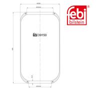Febi Bilstein 39150 Sac De Suspension Sans Piston Pour Volvo