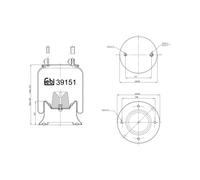 FEBI BILSTEIN 39151 Soufflet à air, suspension pneumatique