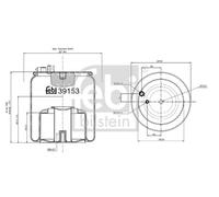FEBI BILSTEIN 39153 Soufflet de suspension, suspension pneumatique pour ERF,MAN