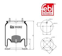 Febi Bilstein 39382 Sac De Suspension Avec Piston En Acier Pour Essieux Sauer