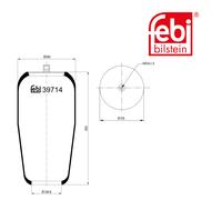 Febi Bilstein 39714 Sac De Suspension Sans Piston Pour Mercedes Benz