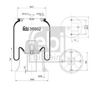 FEBI BILSTEIN 39862 Soufflet de suspension, suspension pneumatique pour SCANIA
