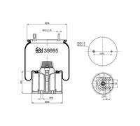 Febi Bilstein 39995 Air Ressort soufflet avec piston en plastique