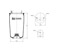 1x Soufflet de suspension, suspension pneumatique FEBI BILSTEIN 39996