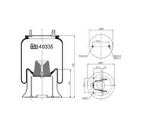 Febi bilstein Air Ressort soufflet 40335