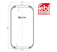 Febi Bilstein 40399 Sac À Air Sans Piston Pour Volvo