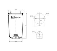 1x Soufflet de suspension, suspension pneumatique FEBI BILSTEIN 45430