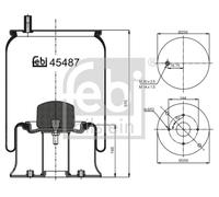 FEBI BILSTEIN 45487 Soufflet de suspension, suspension pneumatique pour MERCEDES