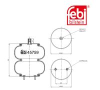 Febi Bilstein 45759 Sac De Suspension Pour Renault (RVI), Volvo