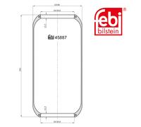 Febi Bilstein 45887 Sac De Suspension Sans Piston Pour Volvo