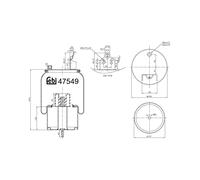 Febi bilstein 47549 Air Ressort soufflet avec piston et piston Barre en acier (vorlauf Axe)