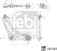 FEBI BILSTEIN Bras de suspension Avant droit 181391