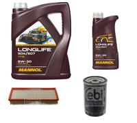 FEBI BILSTEIN Inspection Set 6L MANNOL LONGLIFE 504/507 5W-30 Pour Audi 80 89