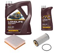 FEBI BILSTEIN Inspection Set 6L MANNOL LONGLIFE 504/507 5W-30 Pour Audi A1