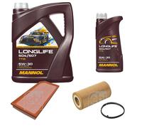 FEBI BILSTEIN Inspection set 6L MANNOL Longlife 504/507 5W-30 pour Audi TT 8J3