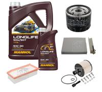 FEBI BILSTEIN Inspection set 6L MANNOL Longlife 504/507 5W-30 pour Dacia Duster