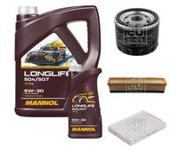 FEBI BILSTEIN Inspection Set 6L MANNOL LONGLIFE 504/507 5W-30 Pour Dacia Logan