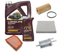 FEBI BILSTEIN Inspection set 6L MANNOL Longlife 504/507 5W-30 pour VW Polo 6R_