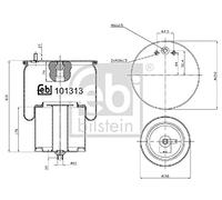 FEBI BILSTEIN Soufflet à air suspension pneumatique Arrière Ressort pneumatique 101313