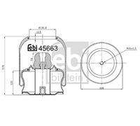 FEBI BILSTEIN Soufflet à air suspension pneumatique Arrière Ressort pneumatique 45663